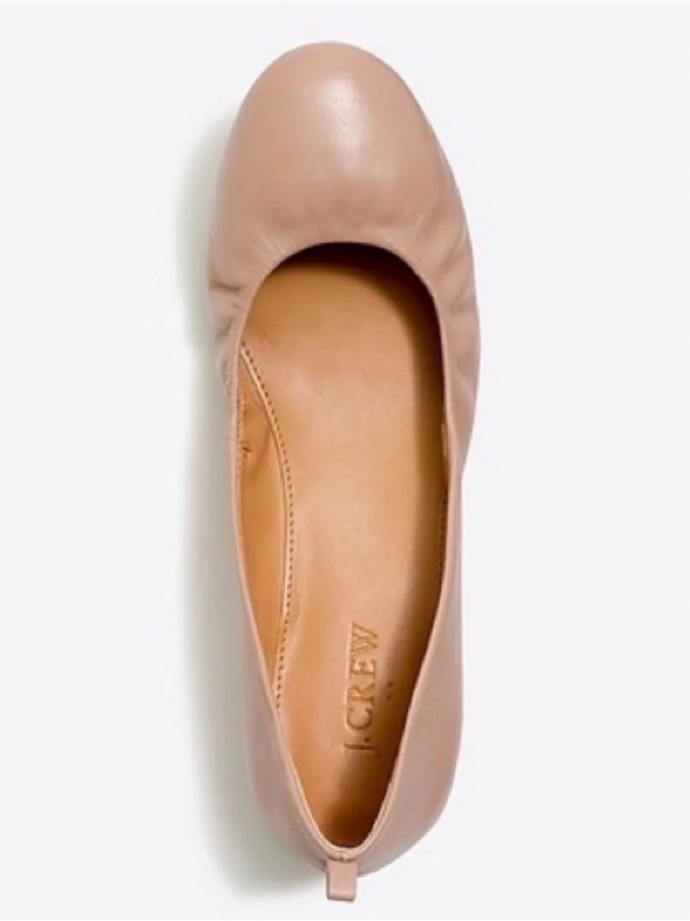 J. Crew Leather Ballet Flat in Blush Pink